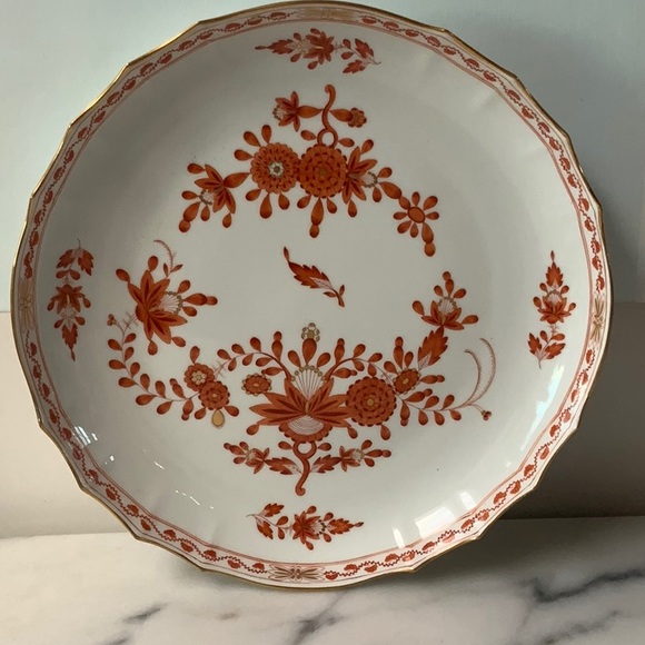 🌟Host Pic!🌟Meissen Indian Red/Orange Tea/Coffee Service for 6 - Picture 8 of 8